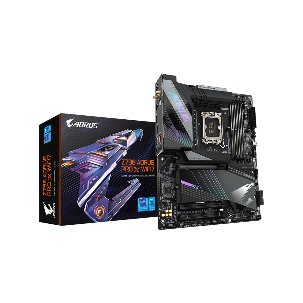 GIGABYTE Z790 AORUS PRO X WIFI7 LGA 1700 Intel Z790 X ATX Motherboard with DDR5  5 M2  PCIe 50  USB 32 TypeC  WiFi 7  5GbE