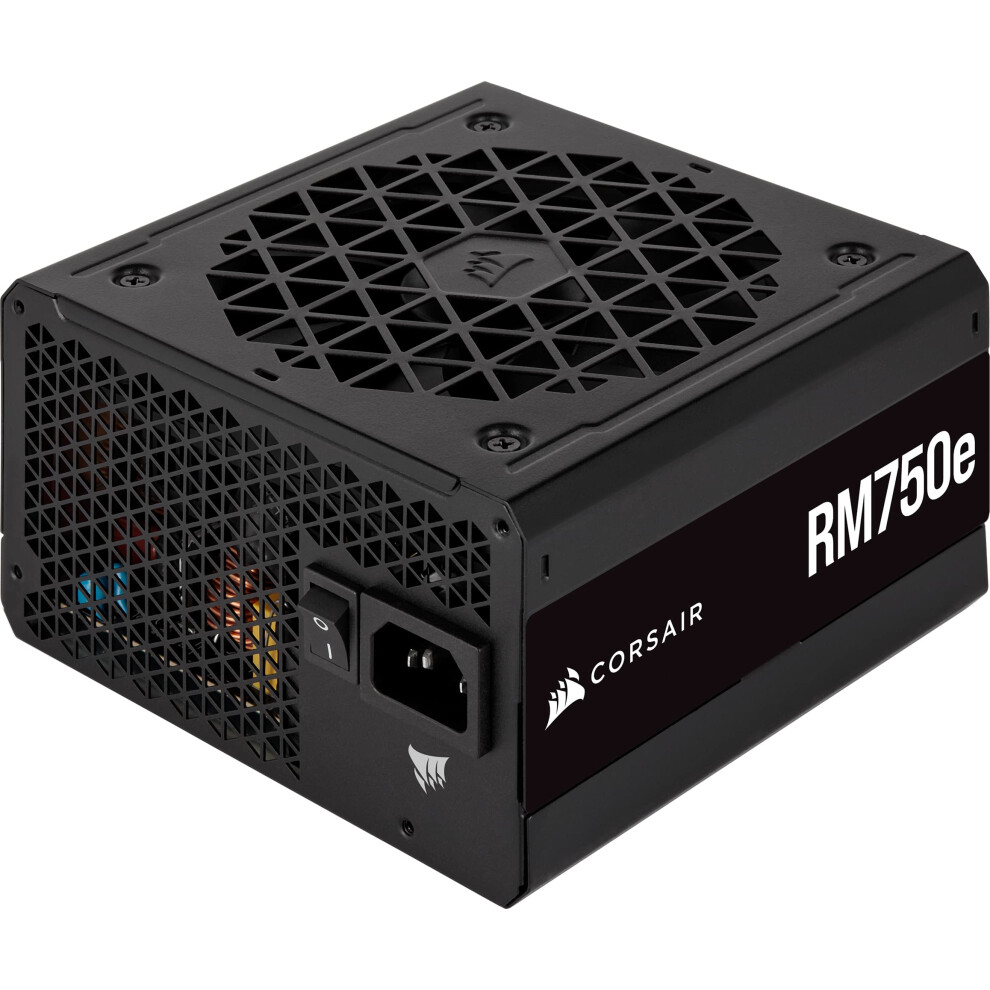 Corsair RM750e Fully Modular LowNoise ATX Power Supply  Dual EPS12V Connectors  105CRated Capacitors  80 Plus Gold Efficien