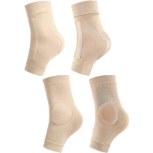 2 Pairs Padded Skate Socks Ankle Protector Ice Skating Boots Socks Skate Ankle Guards Ankle Sleeve Pad For Boots, Skates, Splints, Braces Beige