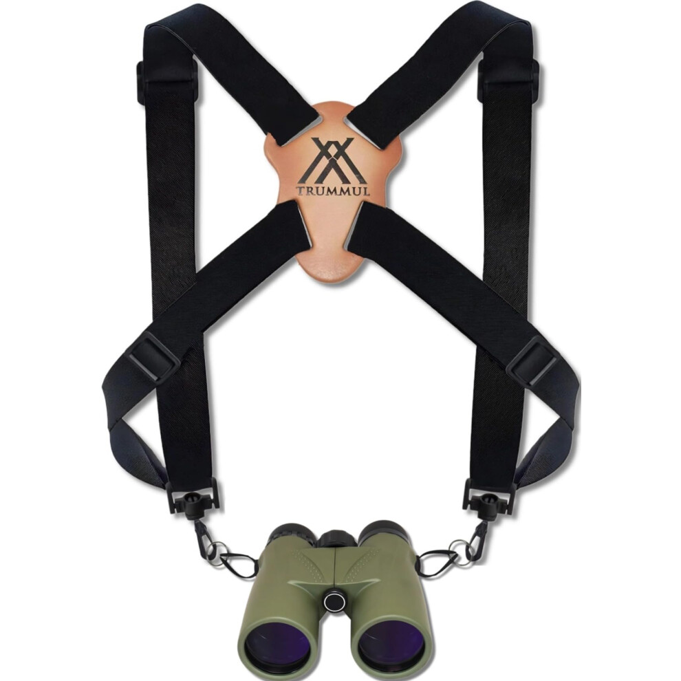 Trummul Binocular Harness Strap Best Chest Harness Strap for Hunters Photographers and Golfers Upgraded VersionBlack