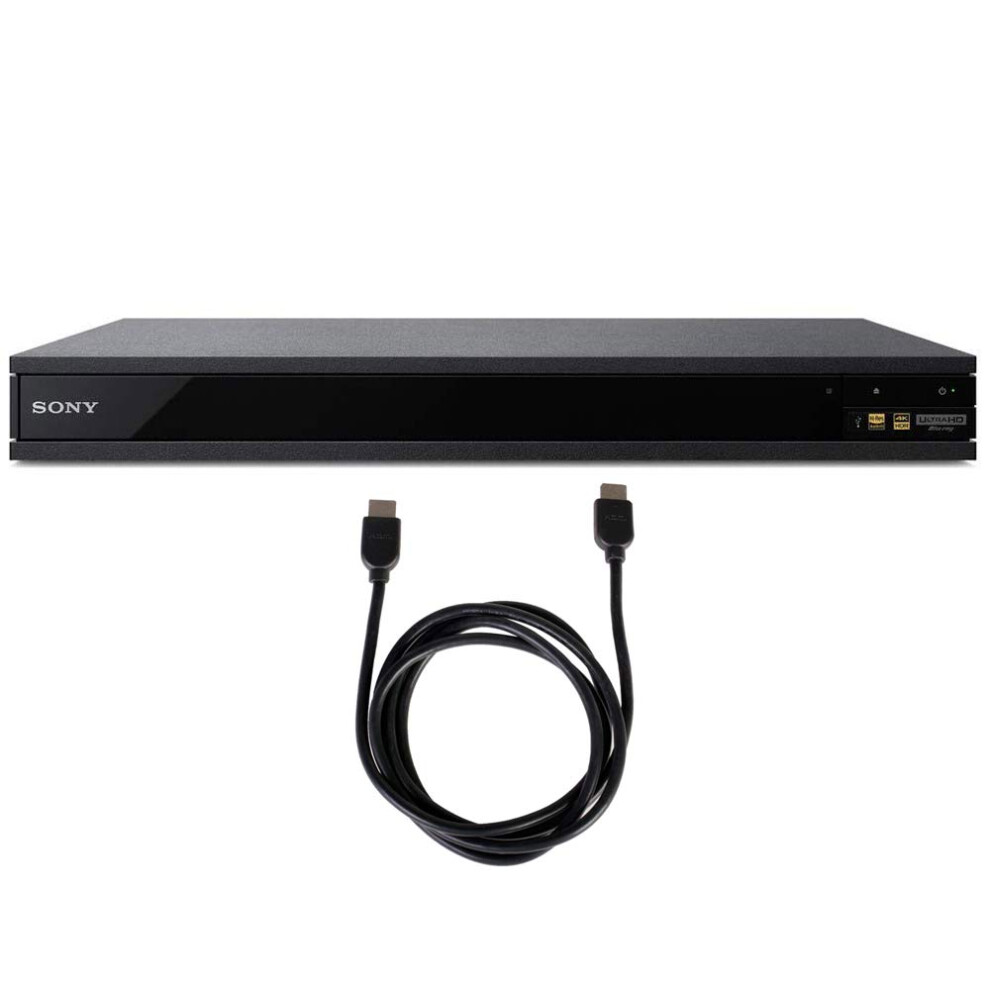 Sony 4K UHD Bluray Player with HDR and Dolby Atmos UBPX800M2 with 6ft High Speed HDMI Cable Black