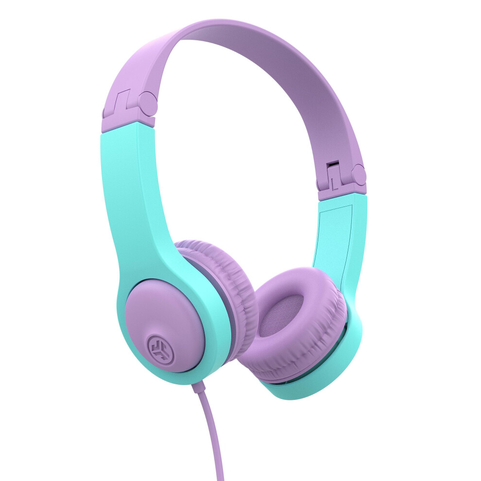 JLab JBuddies Folding Kids Wired Headphones Gen 2  PinkTeal  Toddler Headphones  Noise Isolation  Kids Safe  Volume Limiting He