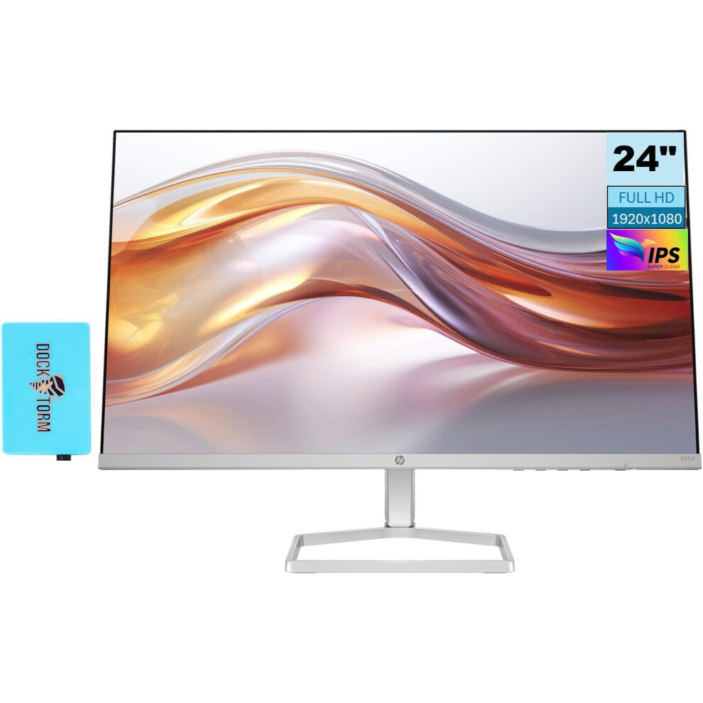 HP Series 5 524sf Monitor 94C17AAABA Replaces M24f Bundle with Docztorm Dock  24 FHD IPS 1920x1080 Display  1x HDMI  1x V