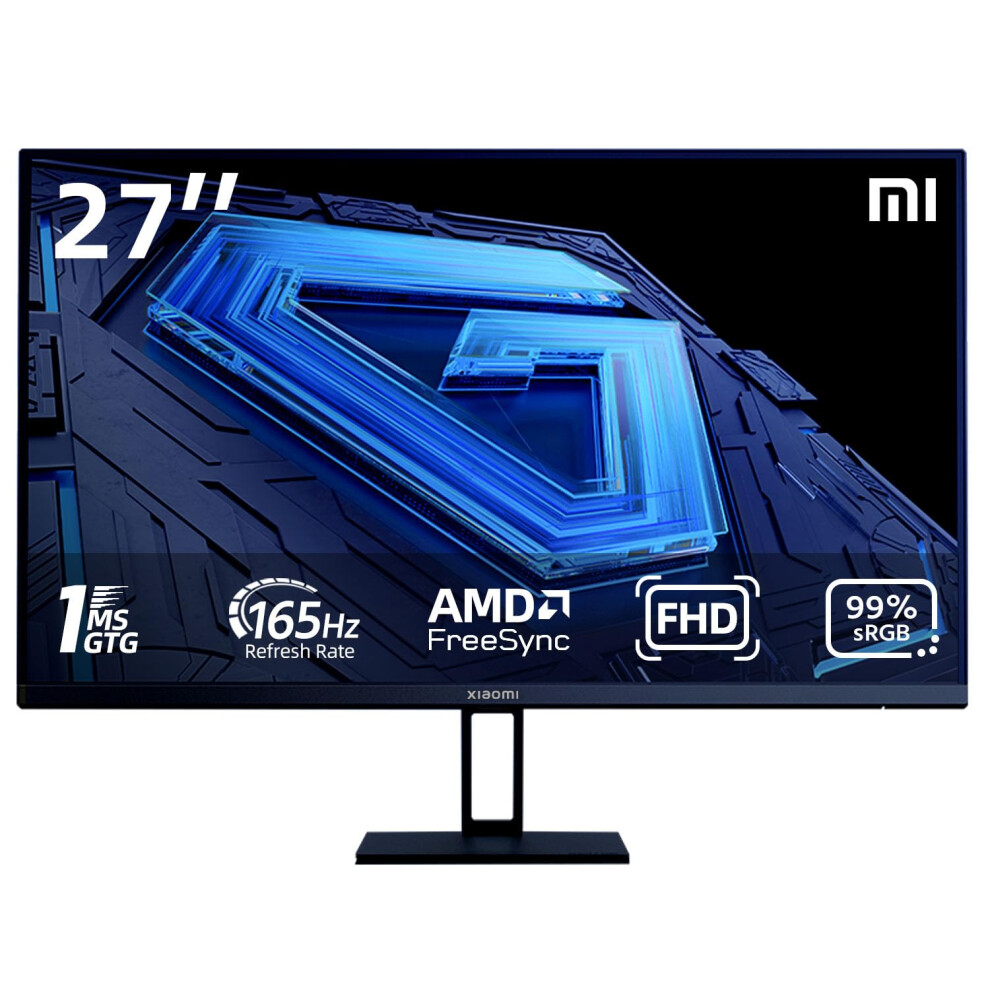 Xiaomi Gaming Monitor 27in 165Hz 1ms GTG 19201080 Fast IPS HDR10 FreeSync Premium Professional Calibration 99 sRGB 178 Wide An