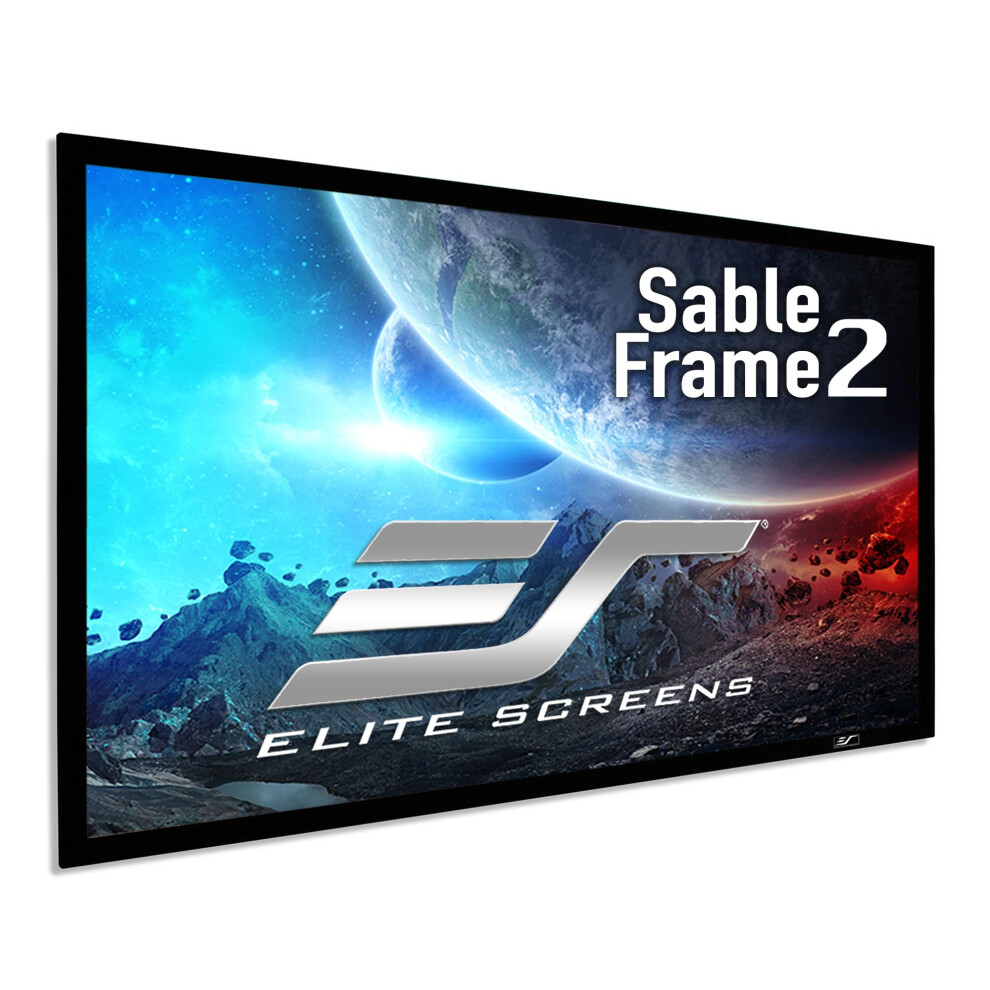 Photos - Projector Accessory Elite Screens 100 Inch Projector Screen Diag169 Active 3D 4K Ultra HD ISF Material Fixed Frame Home Theater Movie Office Pre 