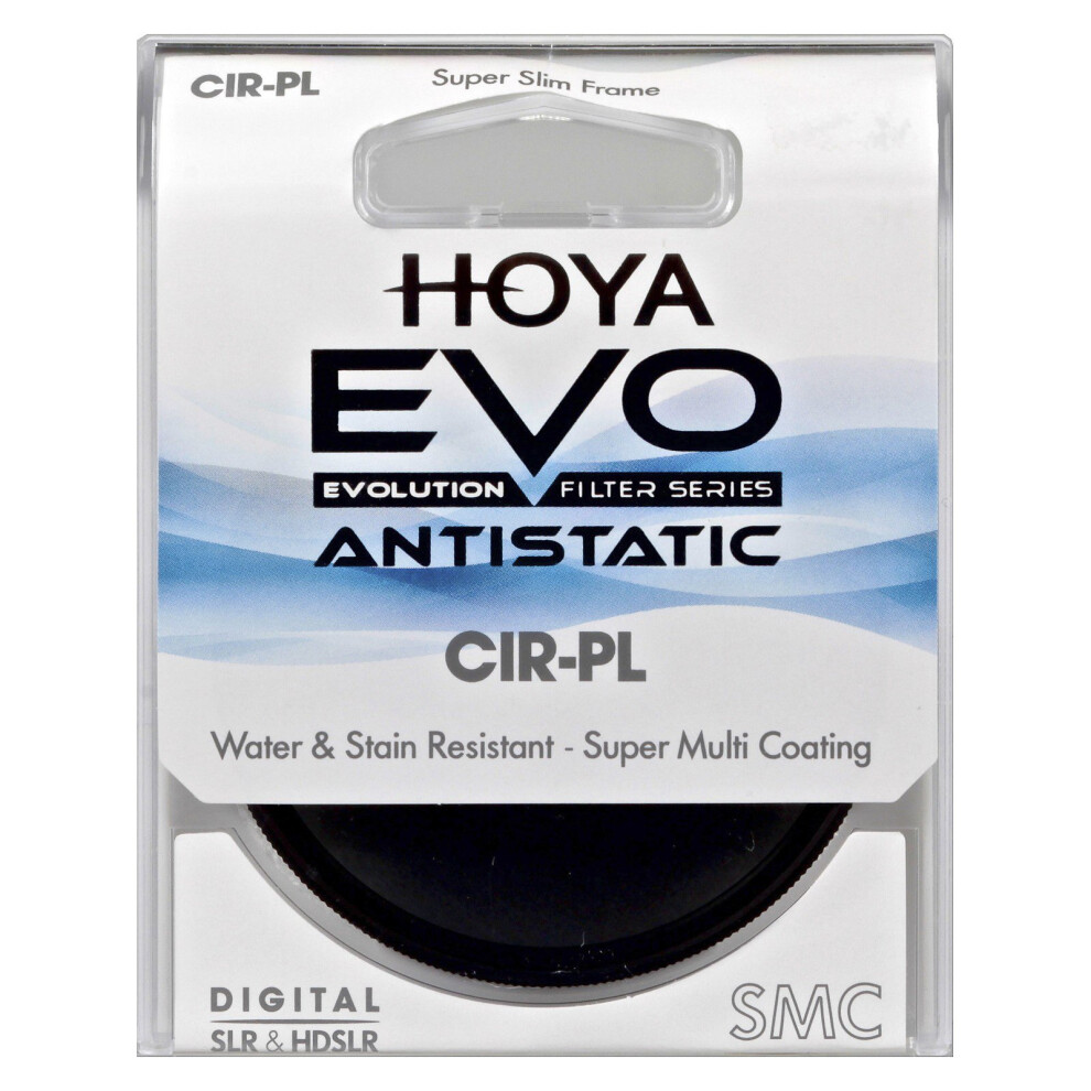 Hoya Evo Antistatic CPL Circular Polarizer Filter  67mm  DustStainWater Repellent  LowProfile Filter Frame