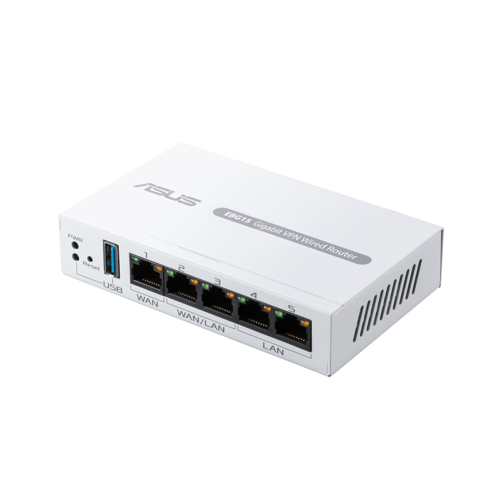 ASUS ExpertWiFi EBG15 Gigabit VPN Wired Router  up to 3 WAN ethernet Ports  1 USB WAN  IPS Intrusion Prevention  Layer 7 Firewa