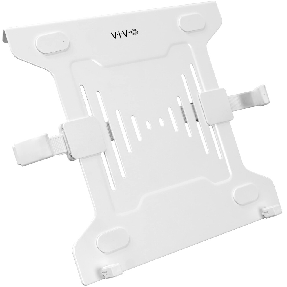 VIVO Universal Adjustable 10 to 156 inch Laptop Mount Holder for VESA Compatible Monitor Arms  Notebook Tray  White  STANDLAP3