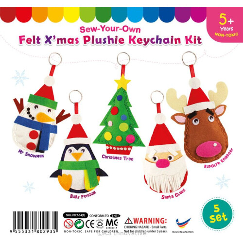 (Pack Mixed (5)) Christmas Plushie Craft Kit