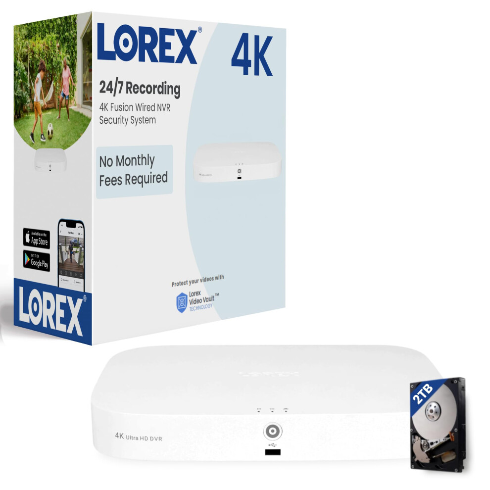 Lorex 4K 16Channel 8 Wired and 8 Fusion Fusion Security Camera 2TB NVR IP Recorder Recorder Only N847  Cameras Not Included