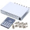 UHPPOTE 4 Channel Color QUAD System Video Splitter CCTV DVR Camera Processor Remote Control with 7 BNC Adapter 1