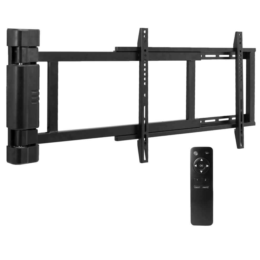 VIVO Steel Low Profile Electric TV Wall Mount for 32 to 75 inch LCD LED Plasma Screens  Motorized Swing TV Bracket with 90 Degre