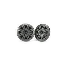 Kicker KM4 4Inch 100mm Marine Coaxial Speakers with 12Inch 13mm Tweeters 2Ohm Charcoal and White Grilles