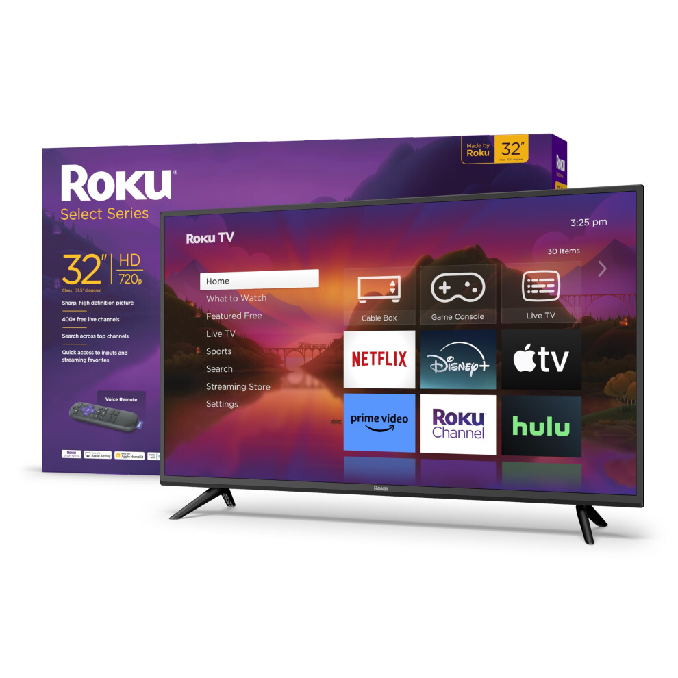 Roku Smart TV  32Inch Select Series 720p HD RokuTV Voice Remote  Bright Picture  Customizable Home Screen  Live Local News  S