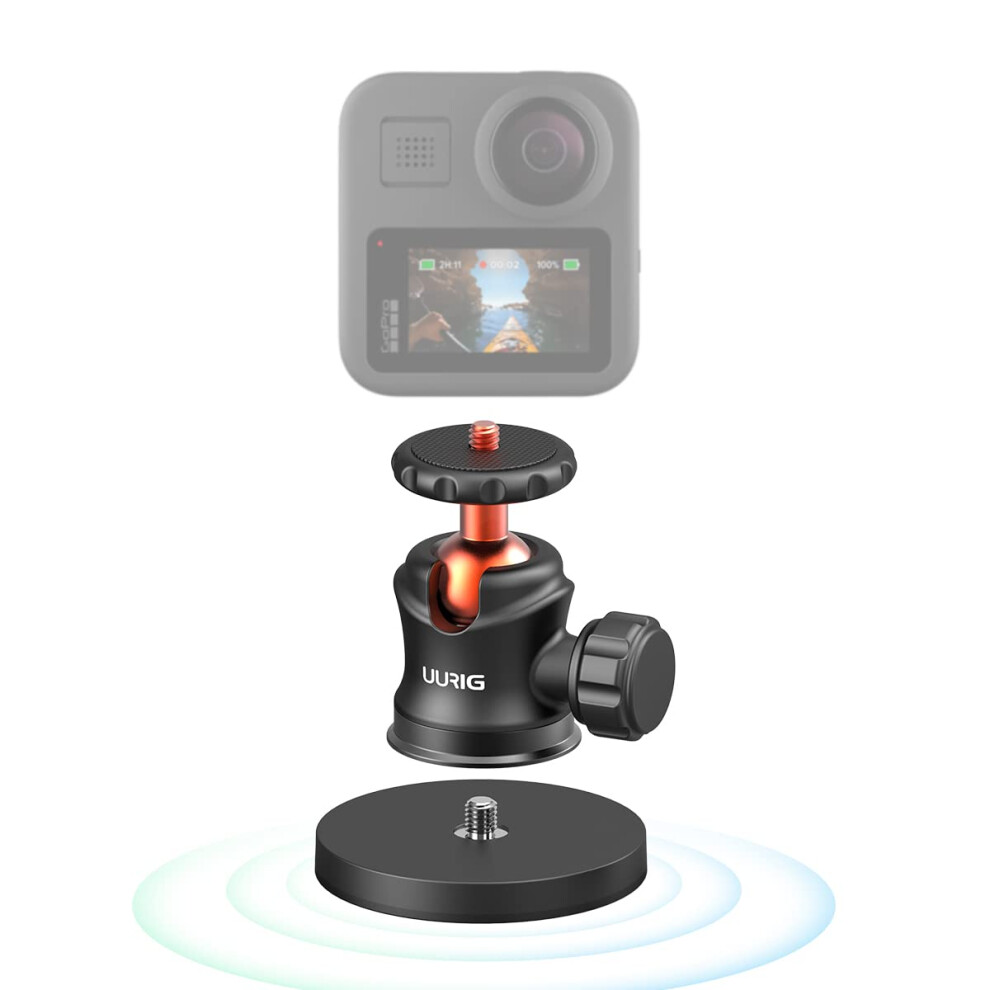 VRIG Select Magnetic Camera Mount with Mini Ball Head  Compatible with GoPro  AKASO  Insta360  DJI Osmo Action Cameras