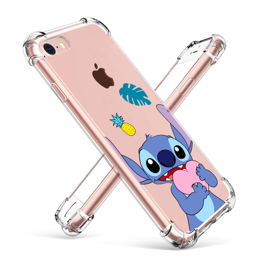 STSNano Case for iPod Touch 567 Fashion Cute Cartoon Soft TPU Silicone Cover  Love Stch Design Fun Clear Funny Protective Skin