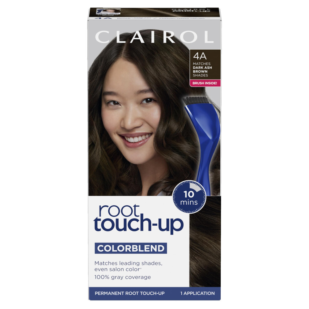 Clairol Root TouchUp by Nicen Easy Permanent Hair Dye  4A Dark Ash Brown Hair Color  Pack of 1