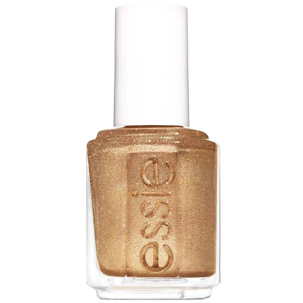 essie nail polish  summer 2020 collection  gold nail polish with ultrafine glitter  mosaic on down  046 Fl Oz