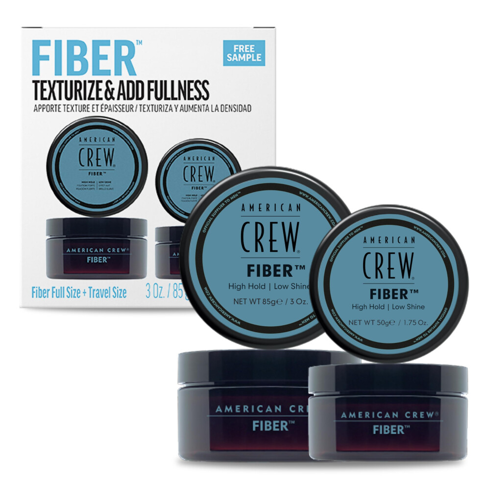 American Crew Mens Hair Fiber  Like Hair Gel with High Hold  Low Shine  Travel Size  Duo Gift Set