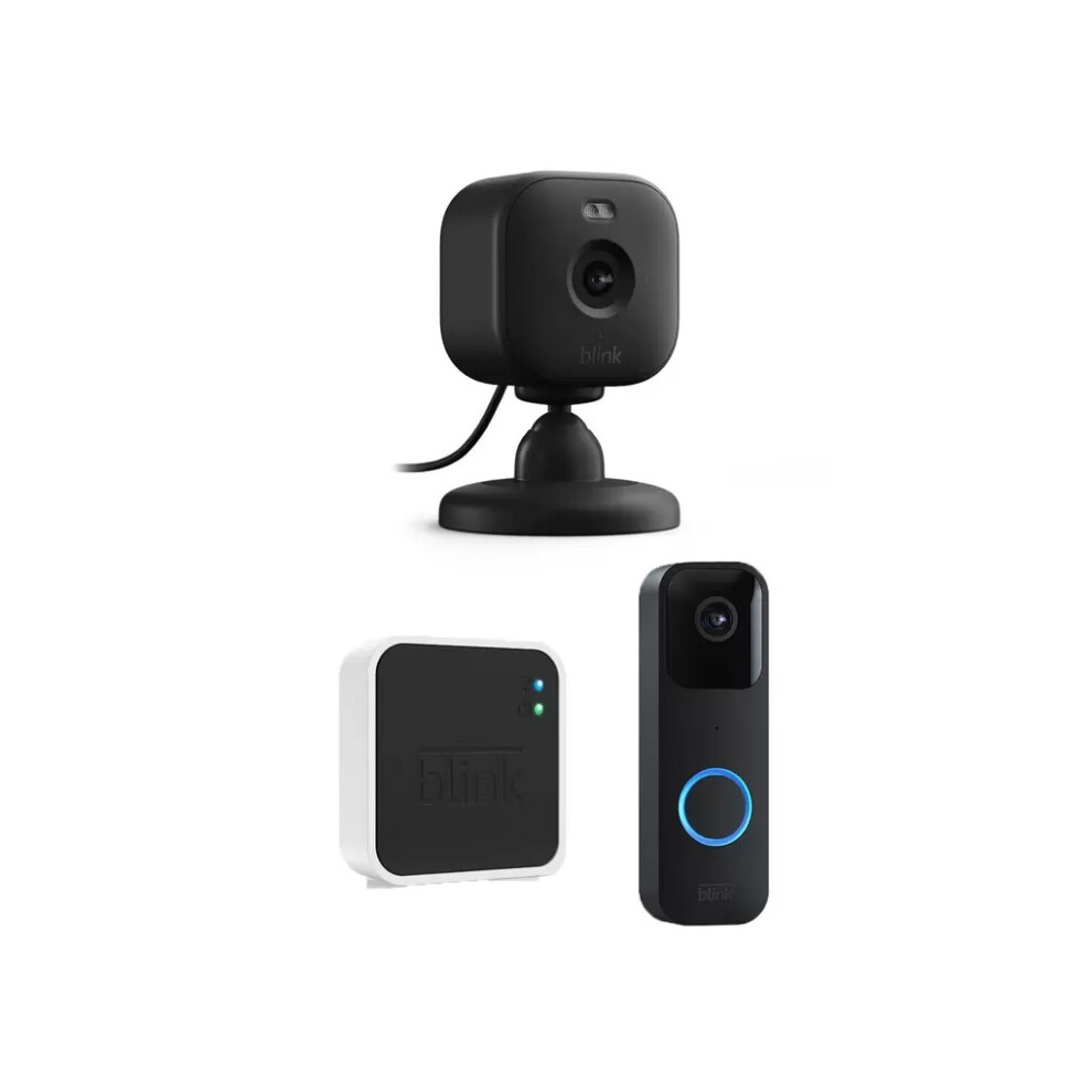 Blink Video Doorbell & Sync Module in Black Blink Mini 2 Cam