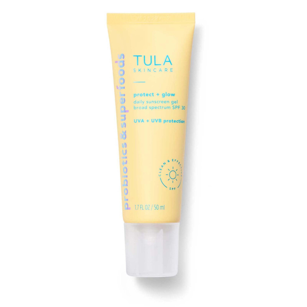 TULA Daily SPF 30 Sunscreen Gel  Broad Spectrum  NonGreasy  ReefSafe with Blue Light  Pollution Protection