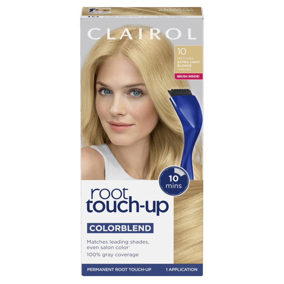 Clairol Root TouchUp by Nicen Easy Permanent Hair Dye  10 Extra Light Blonde Hair Color  Pack of 1