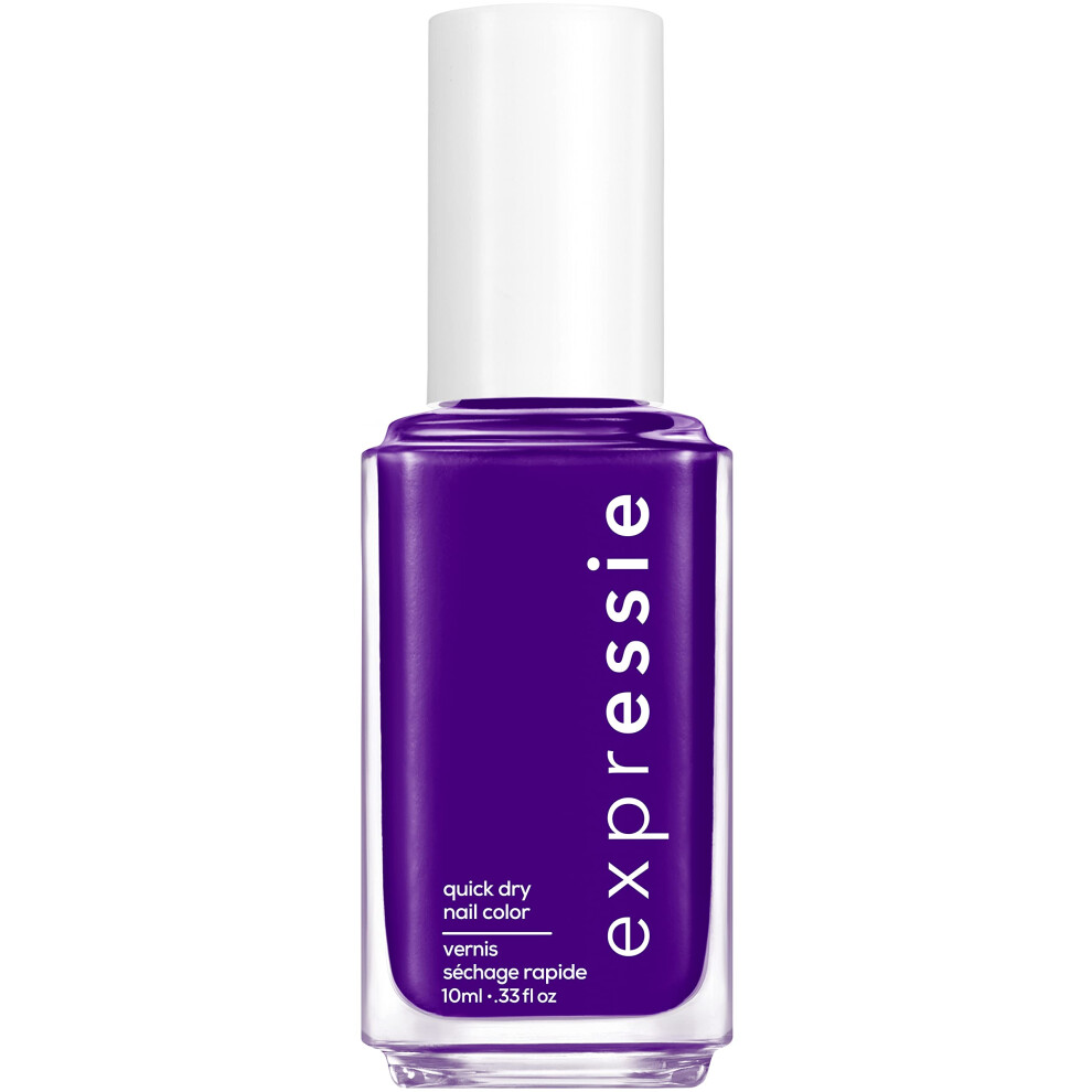 essie expressie Quick Dry Vegan Nail Polish  Vibrant Purple with Blue Undertones  No Time to Pause  033 Ounce