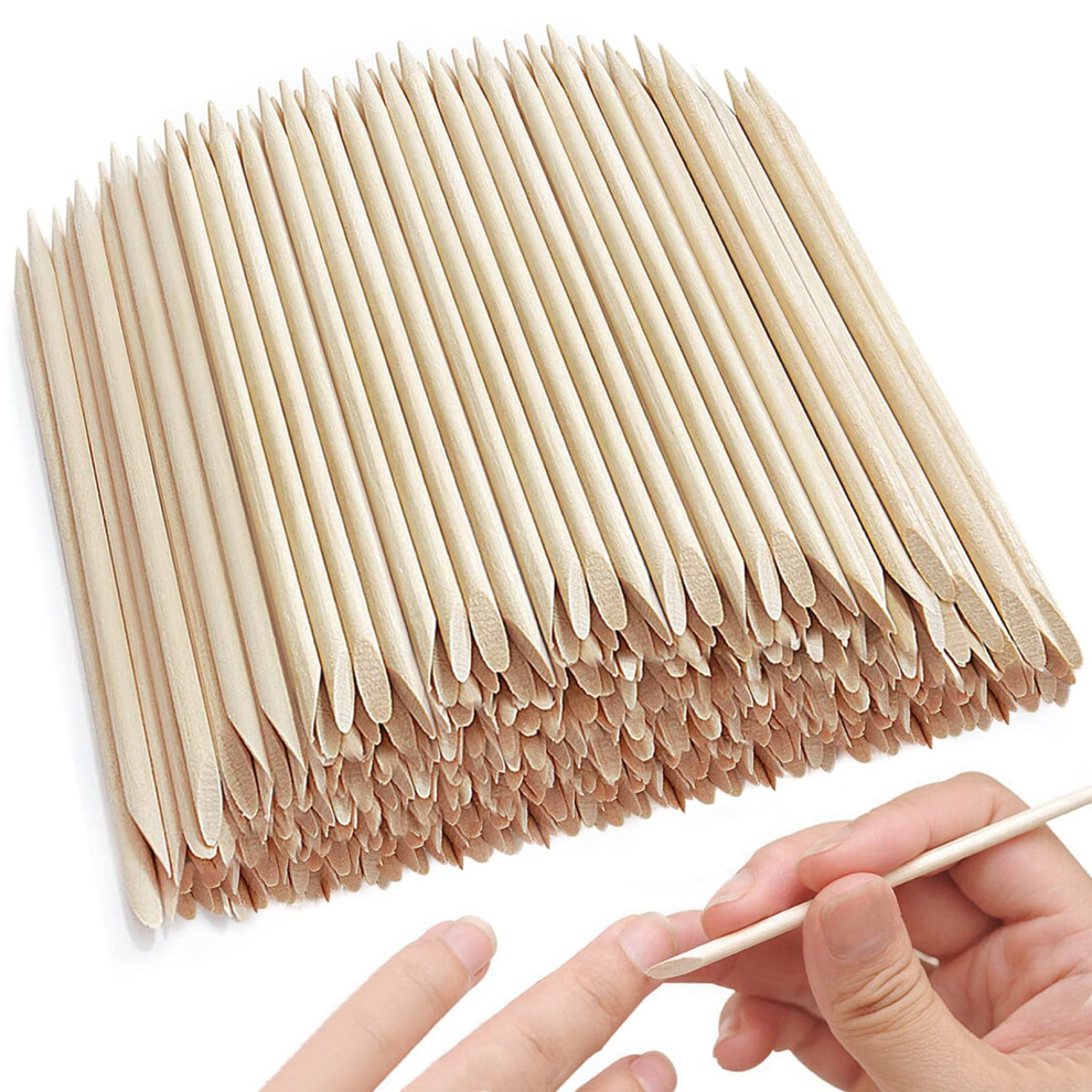Amahomesa Orange Sticks For Nails, 200Pcs 4.5 Inch Wooden Cuticle Pusher Sticks Wood Stick Nails For Manicure & Pedicure Nail Wooden Sticks Remover Manic