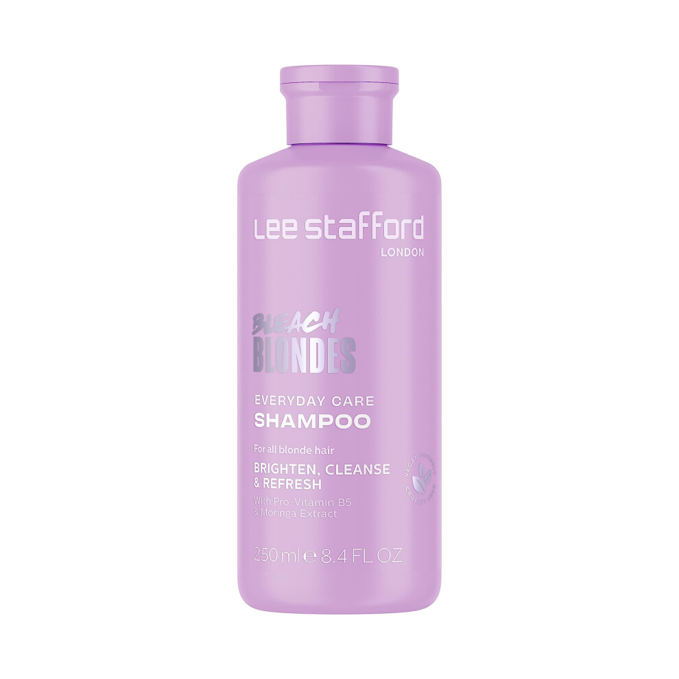 Lee Stafford Bleach Blondes Everyday Care Shampoo Hair Cleanser for Smooth Blonde Hairs Breakage free  250ml