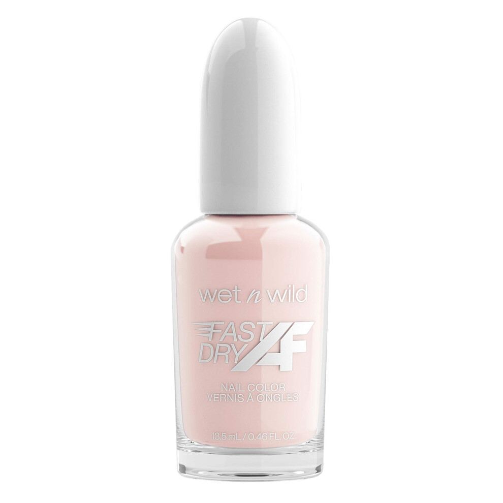 wet n wild Fast Dry AF Nail Polish Color  Light Pink Ballerina Dropout  Quick Drying  40 Seconds  Long Lasting  5 Days  Shin