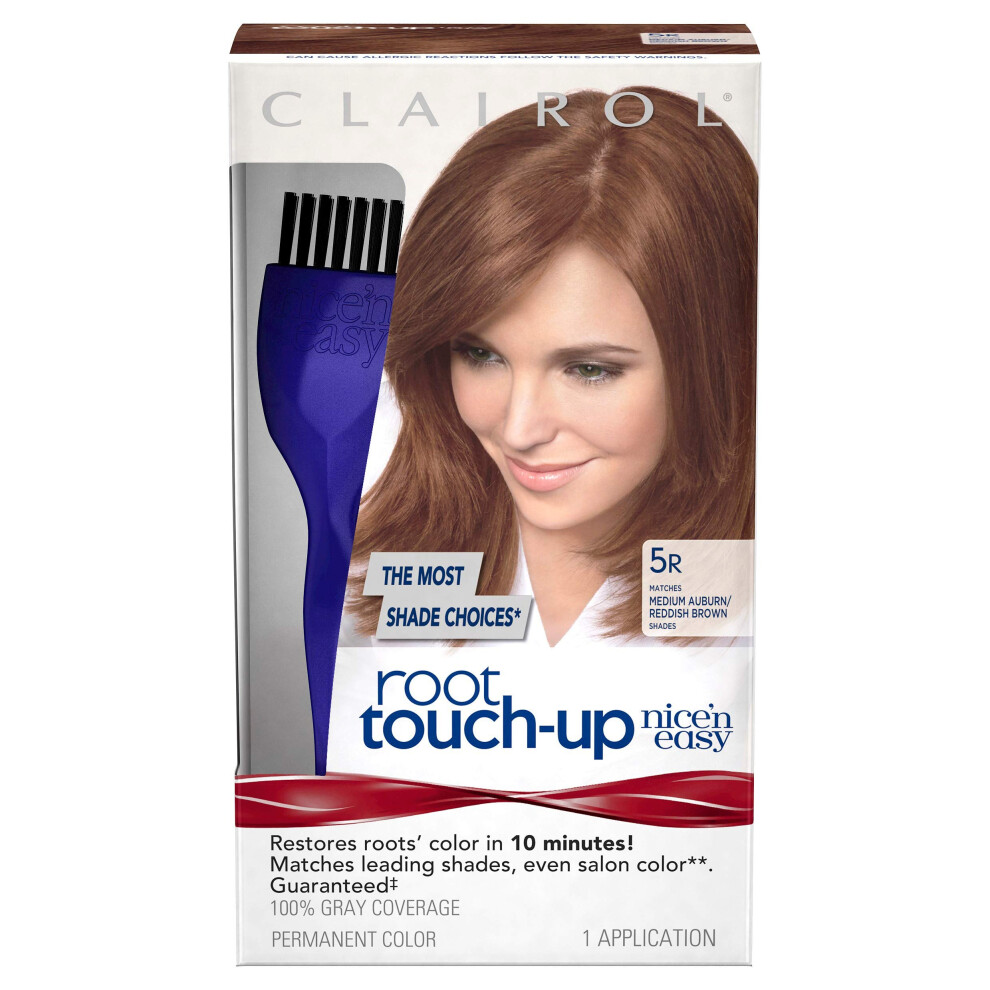 Clairol Root TouchUp by Nicen Easy Permanent Hair Dye  5R Medium AuburnReddish Brown Hair Color  2 Count