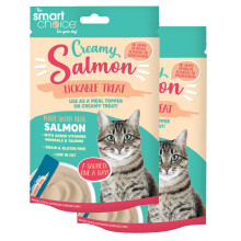 Smart Choice 7 Sachets Creamy Salmon Cat Treat Meal Topper Vitamins Gluten Free