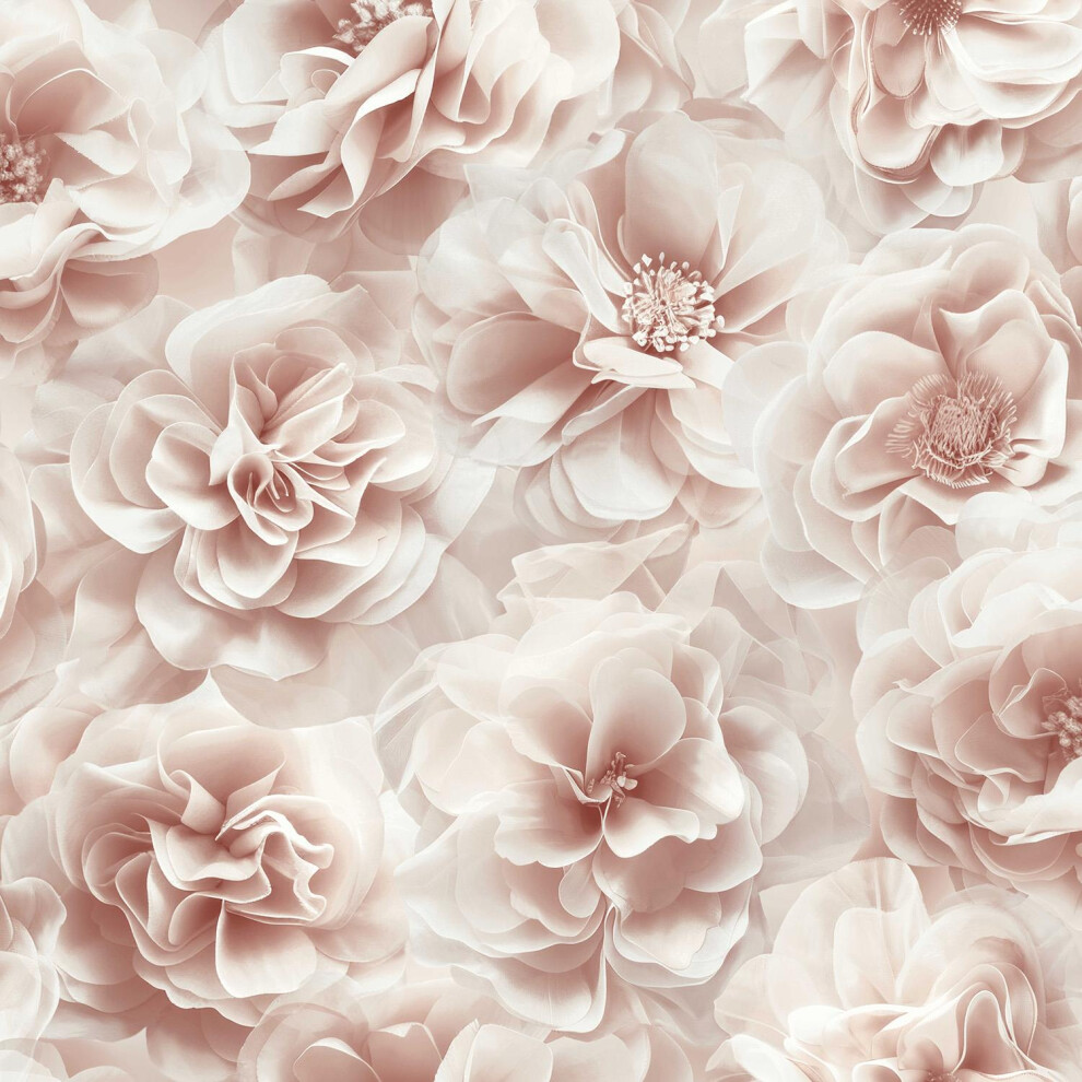 Debona Bloom Pink Wallpaper Floral Rose Glamorous Stylish Feature Wall