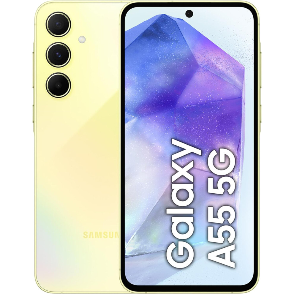 Samsung Galaxy A55 (A556E DS) (128GB+8GB, Awesome Lemon)