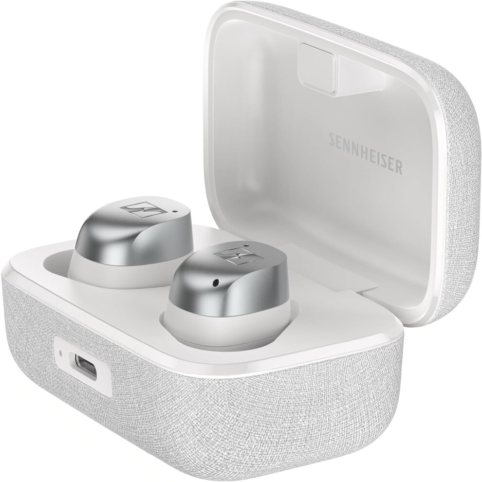 Sennheiser Momentum True Wireless 4 Noise-Canceling In-Ear Headphones (White Silver)