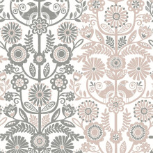 A Street Prints Lovebirds Pink Grey Wallpaper Floral Flowers Paste The Wall
