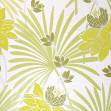 Crown Tropicana Green White Wallpaper Botanical Textured Luxury Vinyl