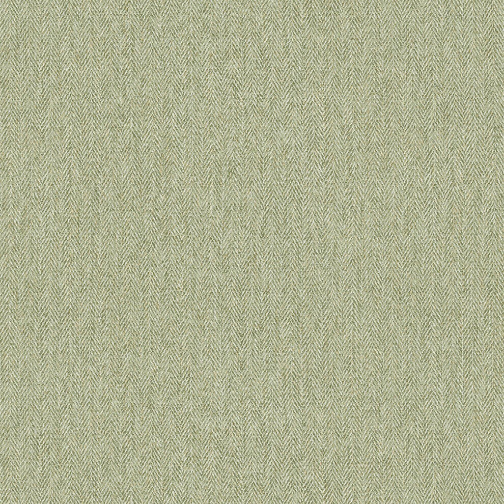 Crown Harris Tweed Herringbone Texture Green Wallpaper Luxury Fabric Effect