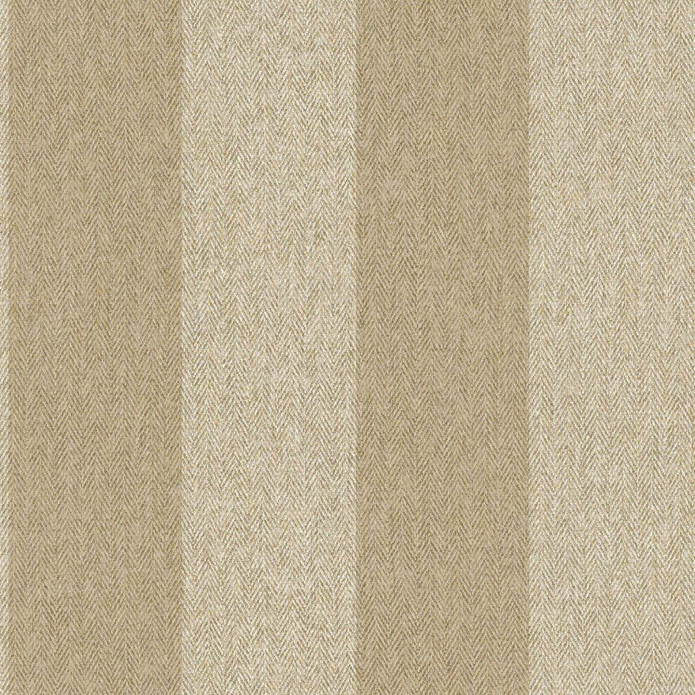 Crown Harris Tweed Herringbone Stripe Natural Wallpaper Luxury Fabric Effect