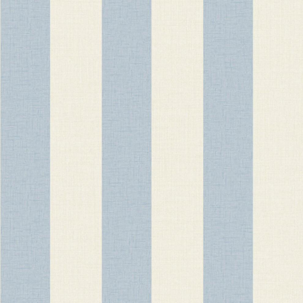 Grandeco Maison Striped Blue Wallpaper Textured Paste The Wall Vinyl