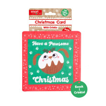 Christmas Card Themed Pet Dog Puppy Toy Plush Crinkle Effect Festive Play