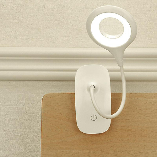 (White) Led Clip-on Reading Lamp Dimmable Eye Protection Table Lamp 1