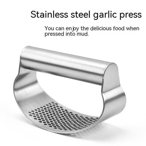 Stainless Steel Garlic Press Garlic Press Rolling Tools Grinder Curved Surface Mincing Masher 1