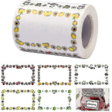 (B) 1 Roll/250 Pieces Food Labels Self Adhesive Jam Jar Labels 5x3cm Container Labels