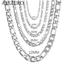 (45cm 18inchs, 4MM) Mens 925 Sterling Silver Chain Necklace for Man Women