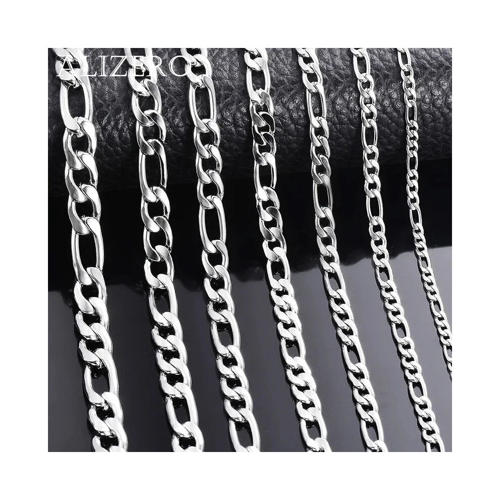 (60cm 24inches, Width 10mm) 925 Sterling Silver Necklace Long Chain Lobster Clasp for Men Women