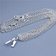(Pearl Cross Chain, 20 inch (50cm)) 1pcs 925 Sterling Silver Rolo Bead Figaro Chain Necklace for Men Women