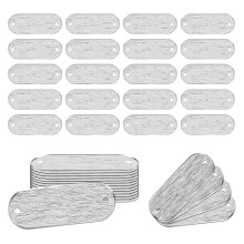 30 Pack Aluminum Blanks Tags For Stamping Engraving, Metal Stamping Blanks Tags With 2 Holes For Id