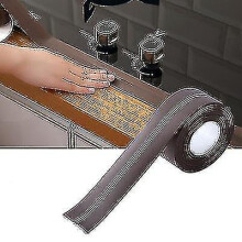 (Brown, 2.2cm x 320cm) Waterproof Sealing Tape Diy Self Adhesive Mildew-proof Sealant Tape Wallpaper Kitchen Floor Pvc