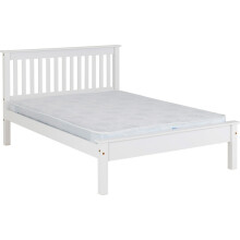 Monaco 4ft Small Double Bed Low Foot End White